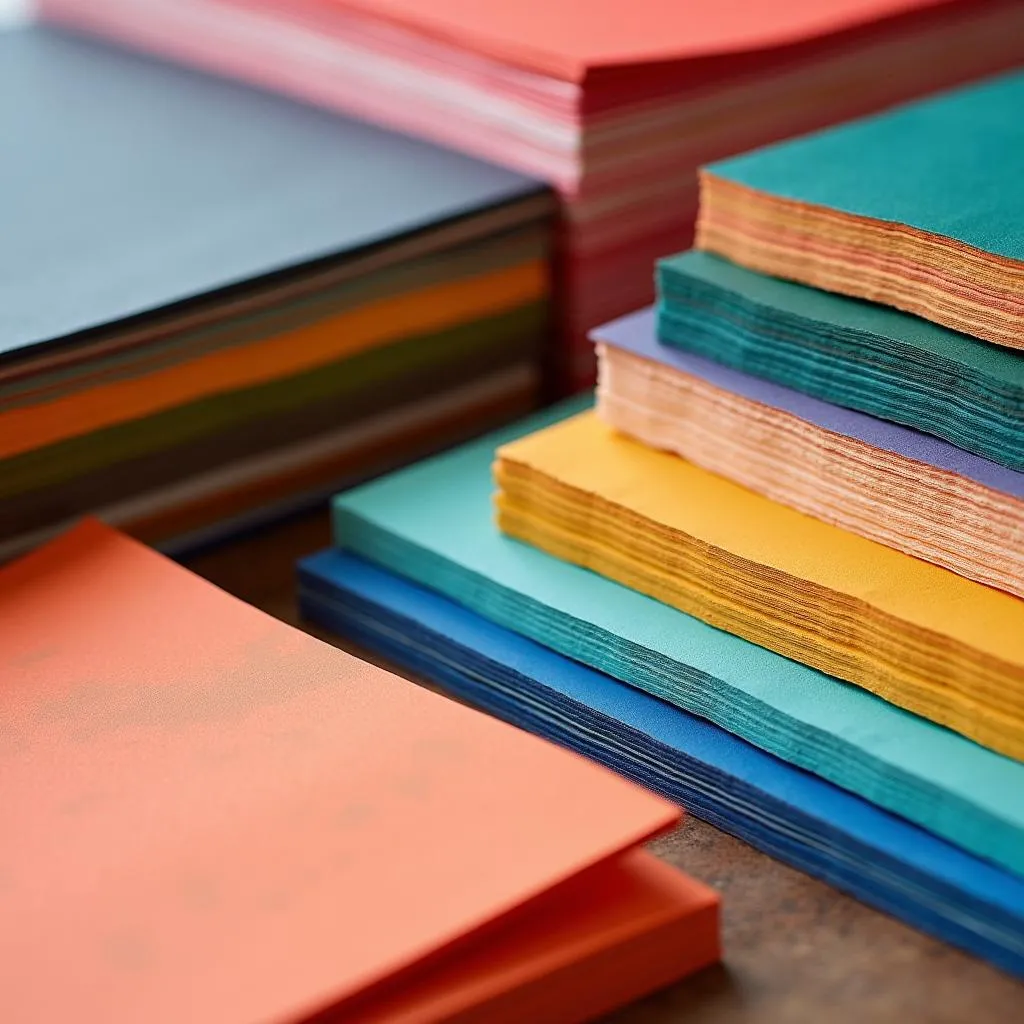 Stacks of colorful Do paper