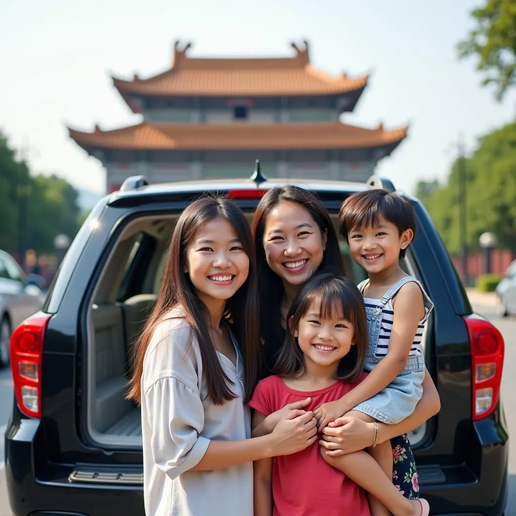 Hanoi family trip with a 7-seater car rental