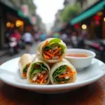 Fresh spring rolls in Hanoi