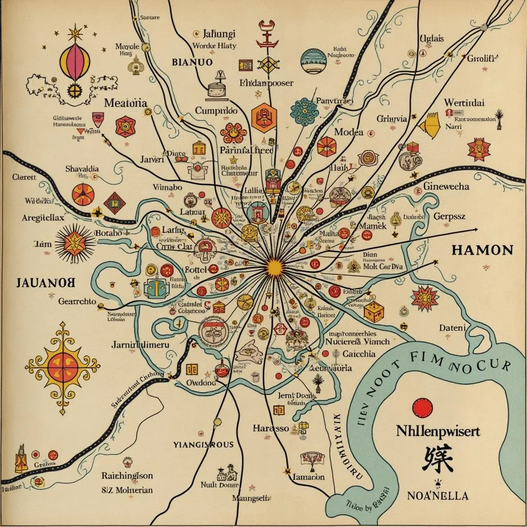 Geomancy Map Elements in Hanoi