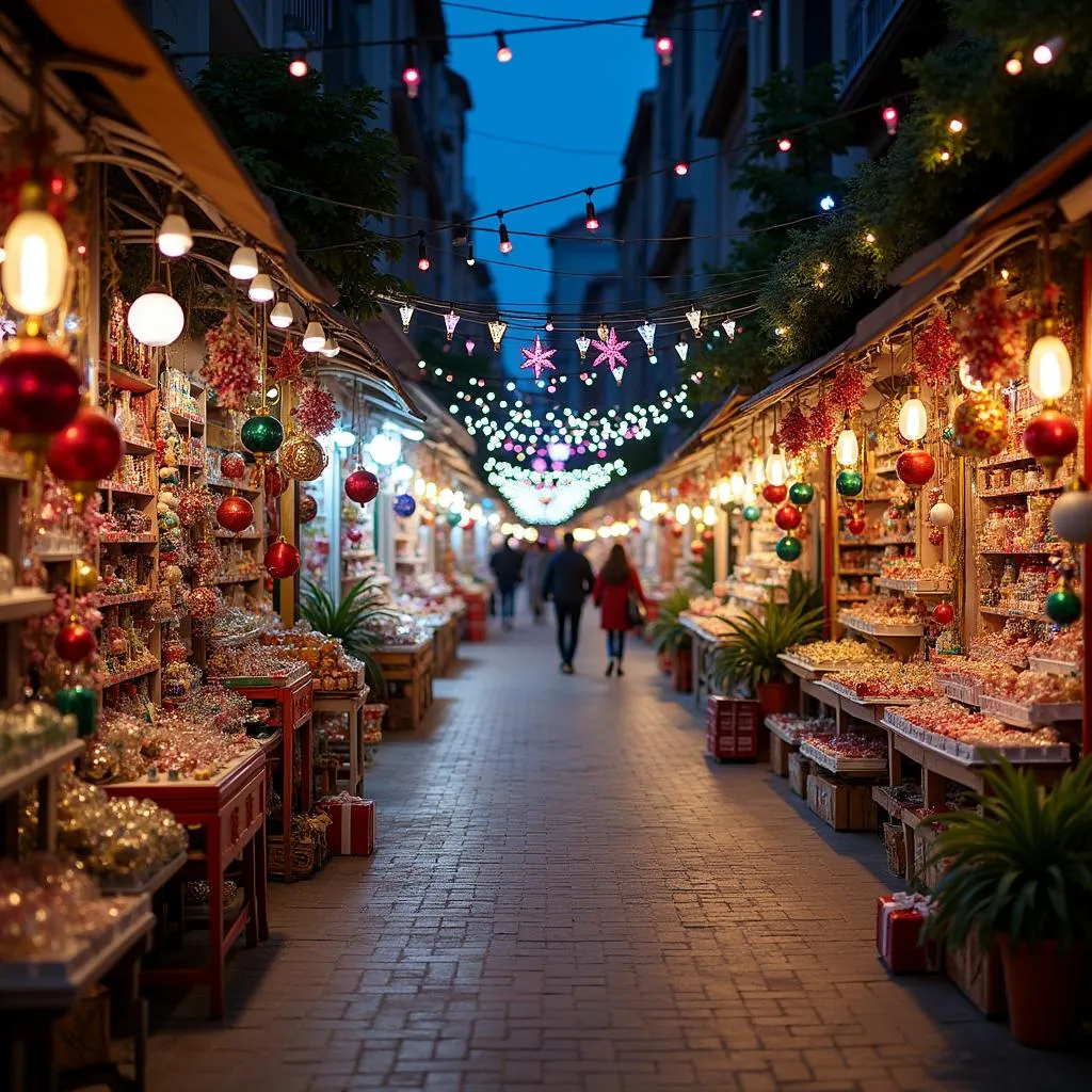 Hanoi Hang Ma Street Christmas Decorations