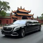 Hanoi limo passing by the Temple of Literature