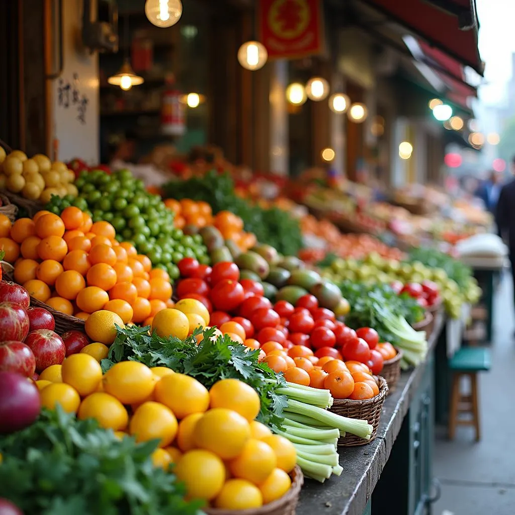 Fresh produce at a Hanoi market