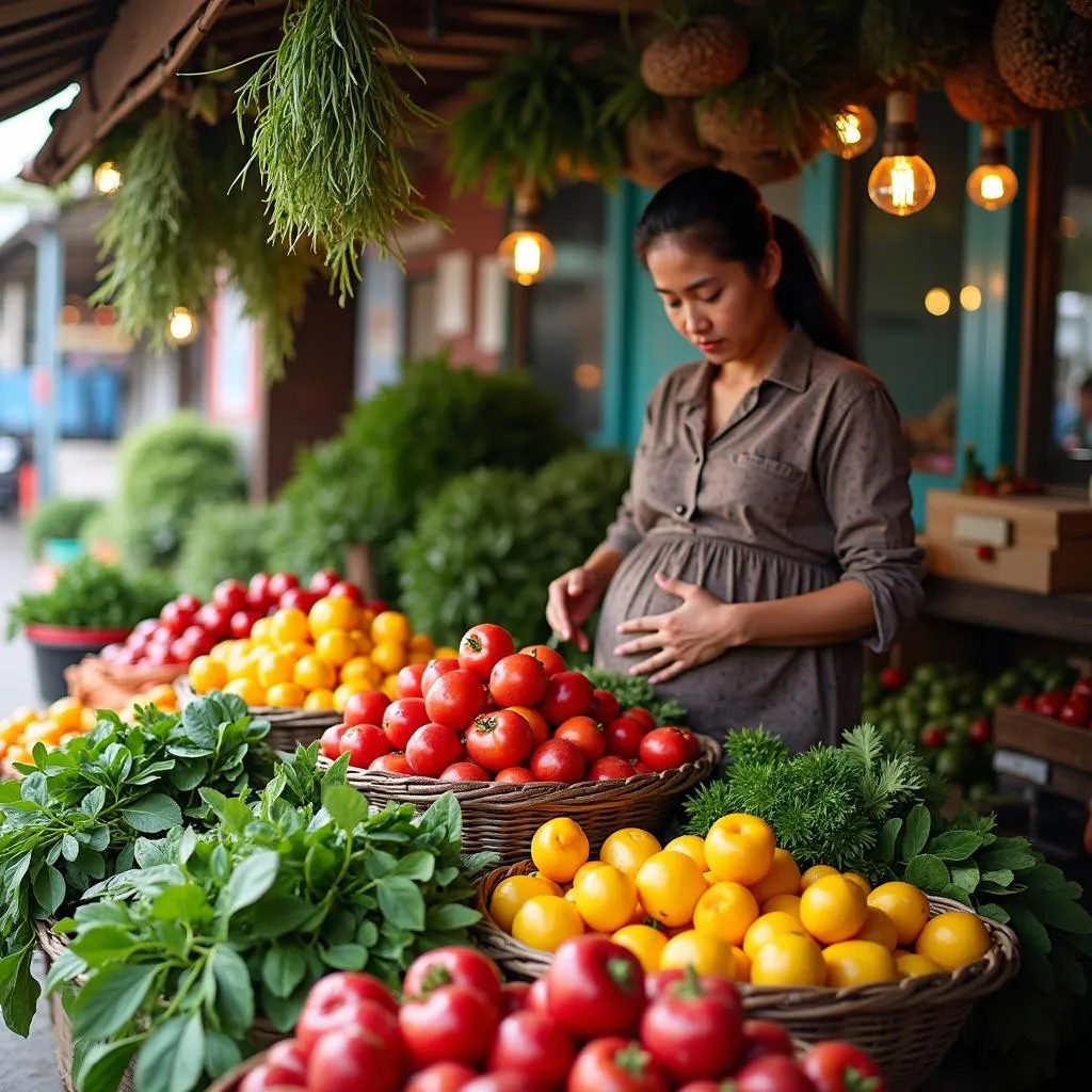 Fresh Produce at a Hanoi Market