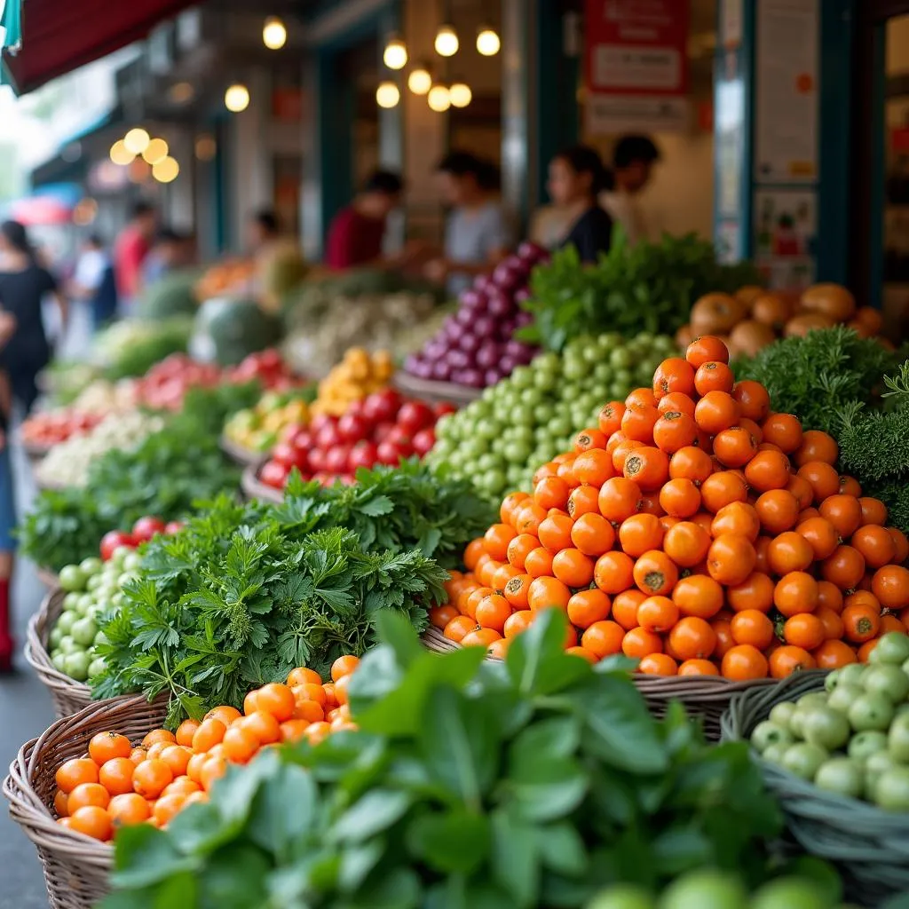 Fresh produce at a Hanoi market