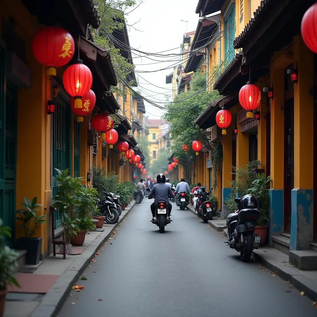 Hanoi Old Quarter alleyway