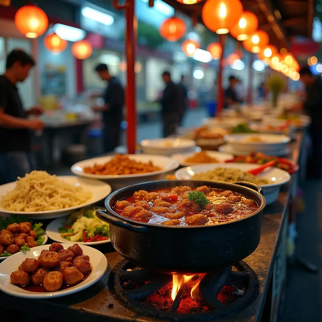 Hanoi Old Quarter food stall