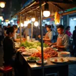 Hanoi Old Quarter food stall