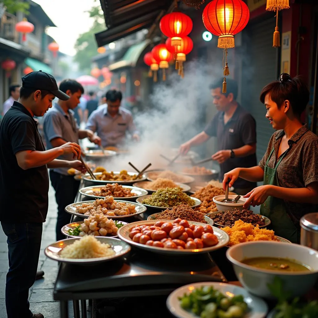 Hanoi Old Quarter street food scene