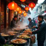 Hanoi Old Quarter street food scene