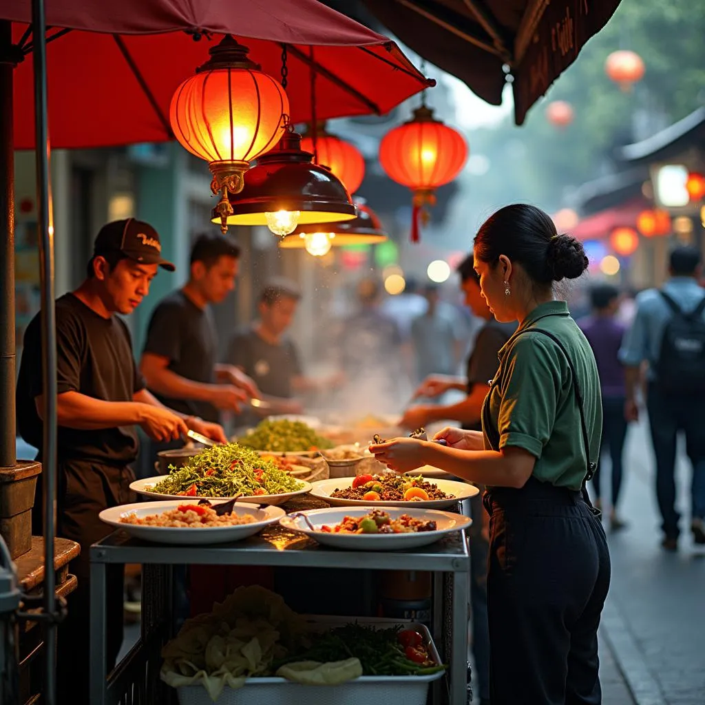 Hanoi Old Quarter street food scene