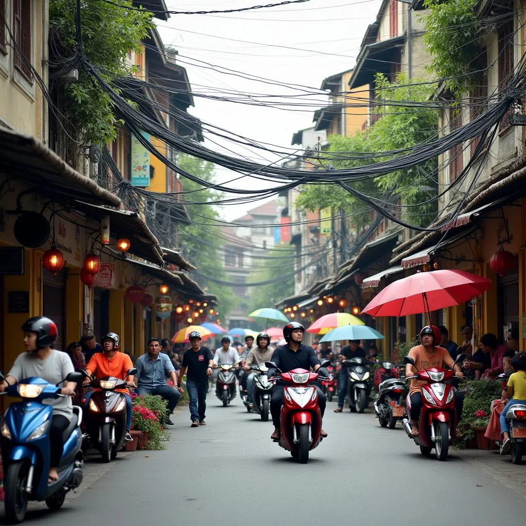 Hanoi Old Quarter Street Scene