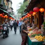 Hanoi Old Quarter street vendors