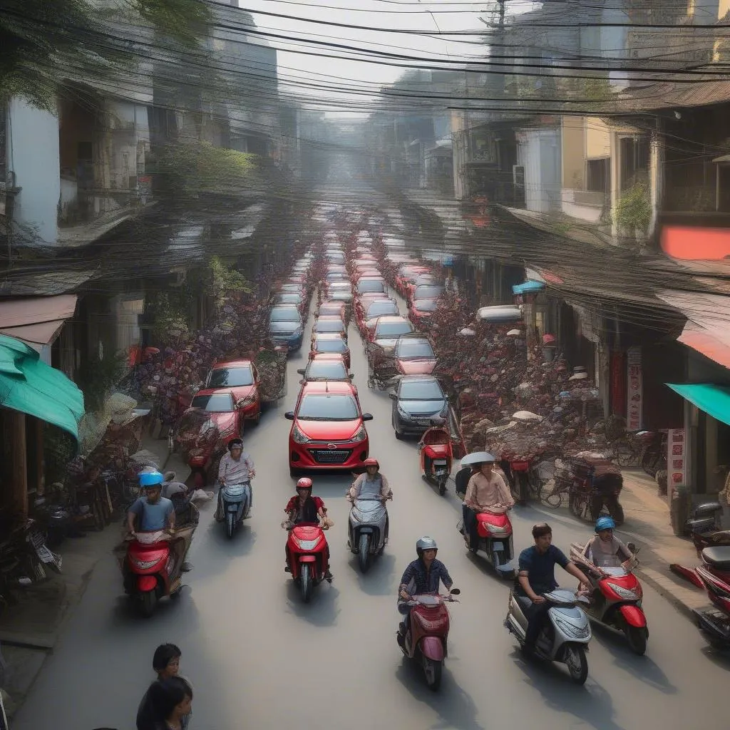 Hanoi Old Quarter traffic