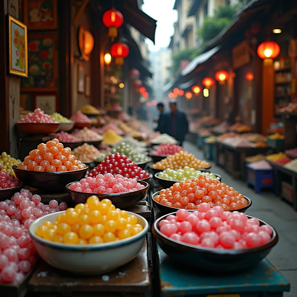 Candy Stall in Hanoi Old Town Market