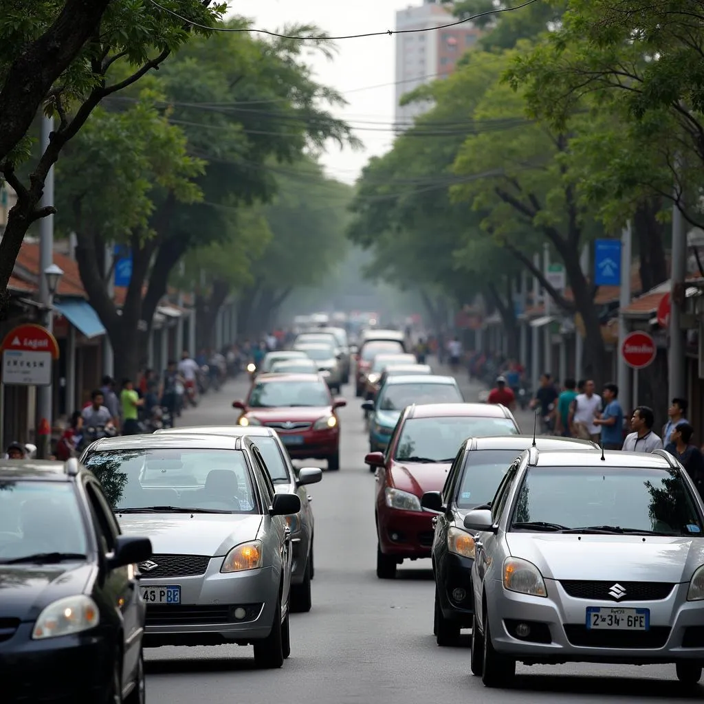 Parking scene in Hanoi