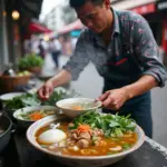 Hanoi pho street food