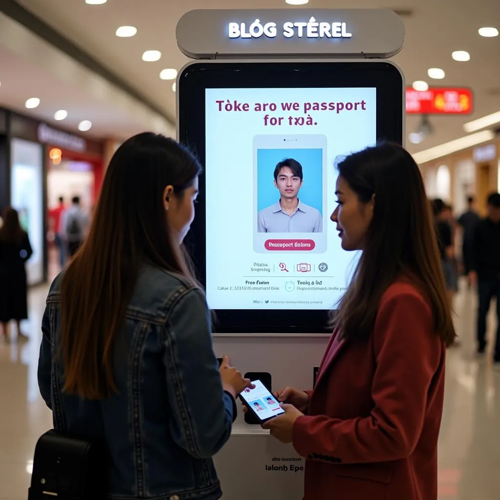 Convenient passport photo booth in Hanoi