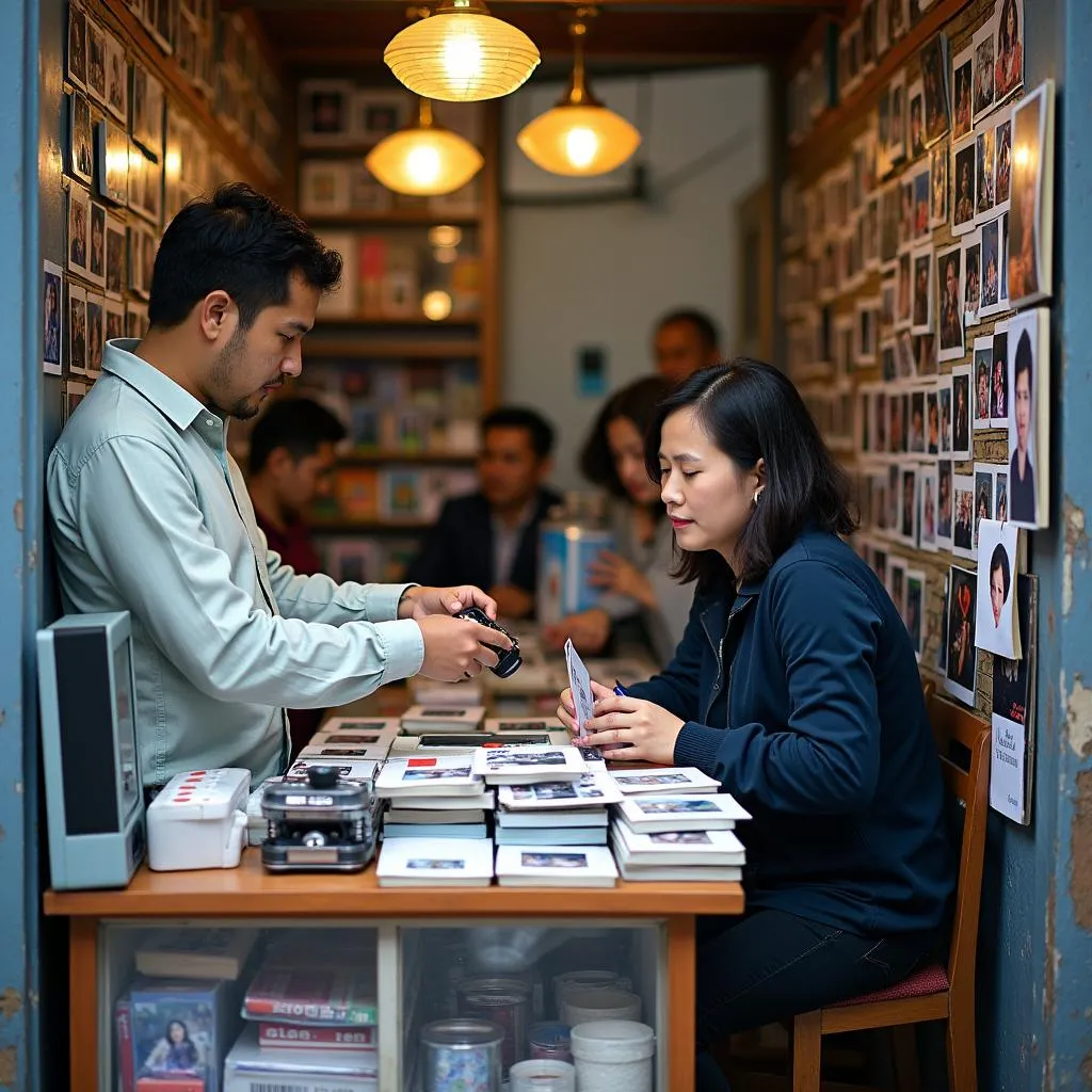 Local photo shop in Hanoi's Old Quarter