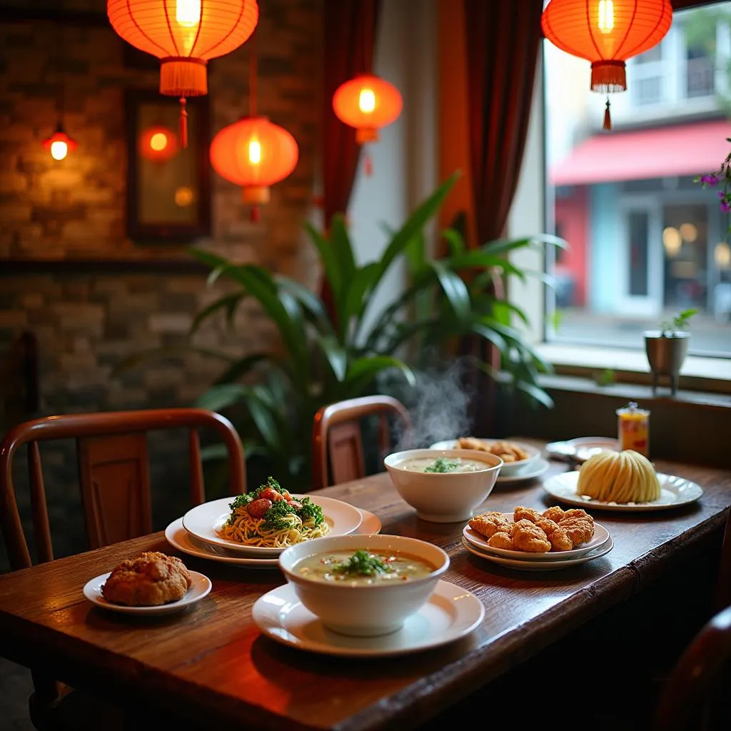 Hanoi restaurant with traditional Vietnamese dishes