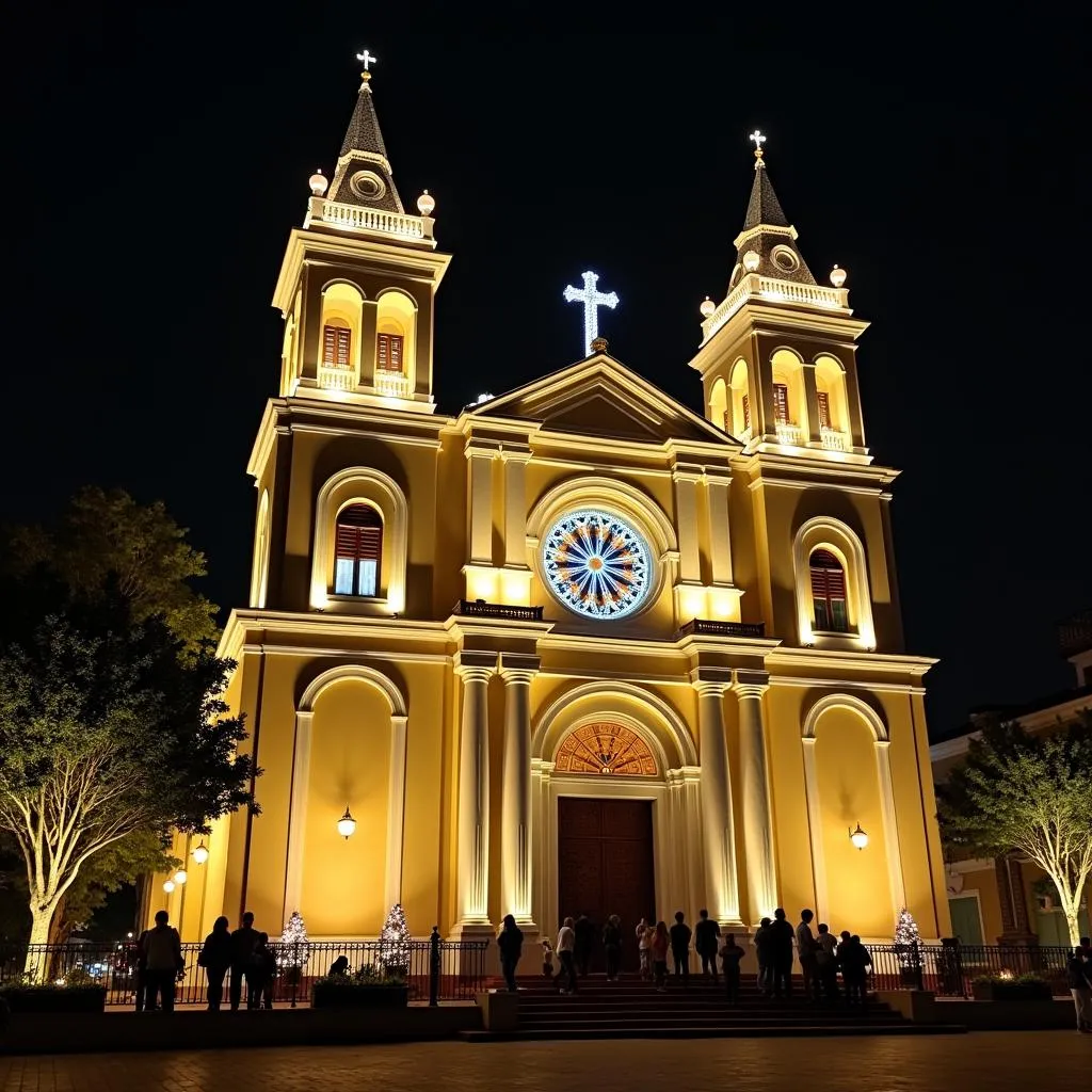 St. Joseph's Cathedral decorated for Christmas