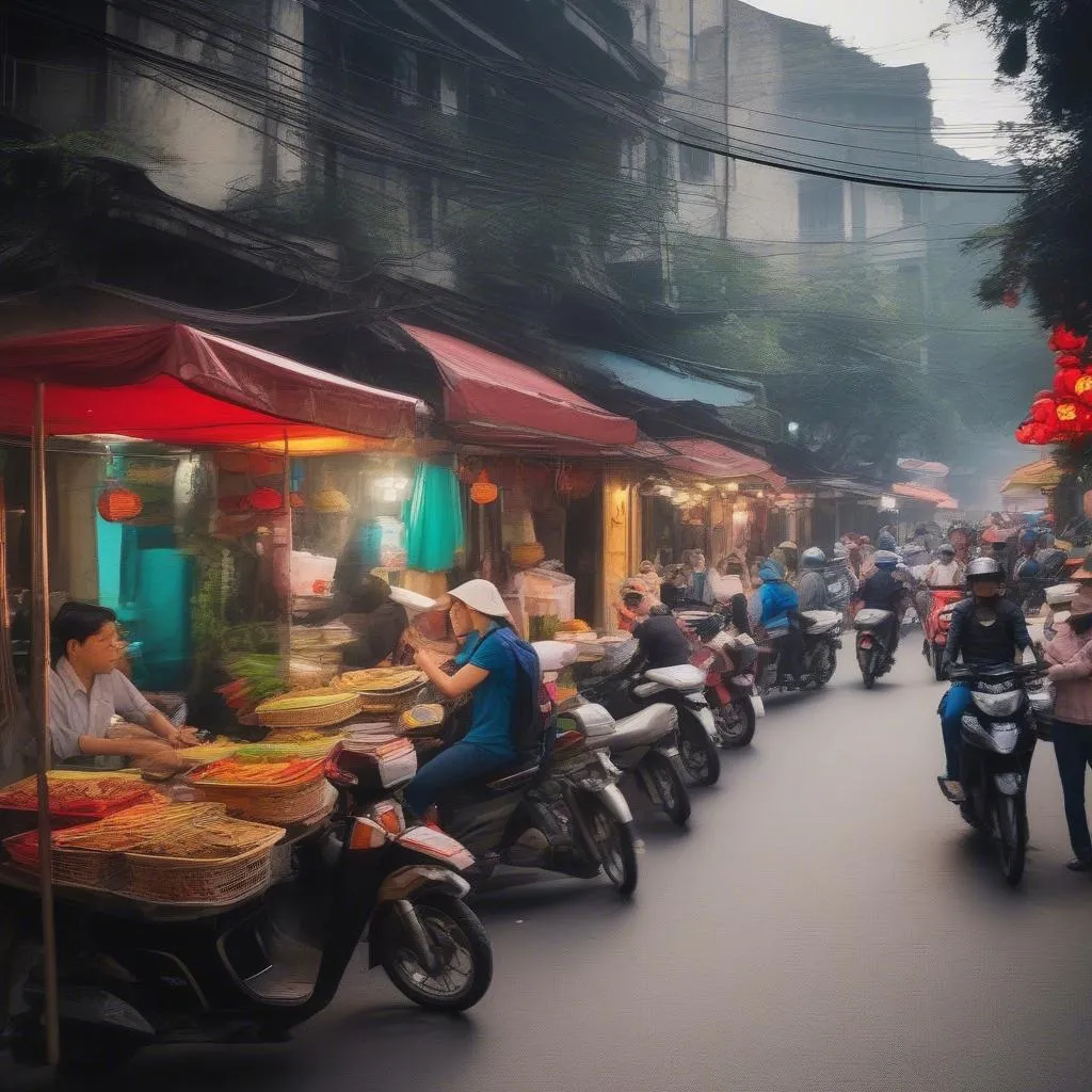 Hanoi street food scene