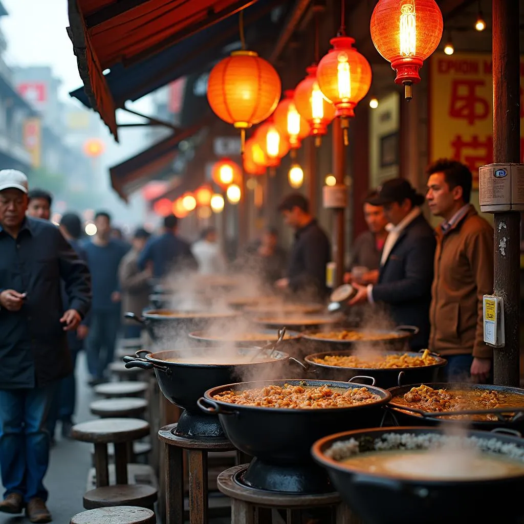 Hanoi street food hot pot