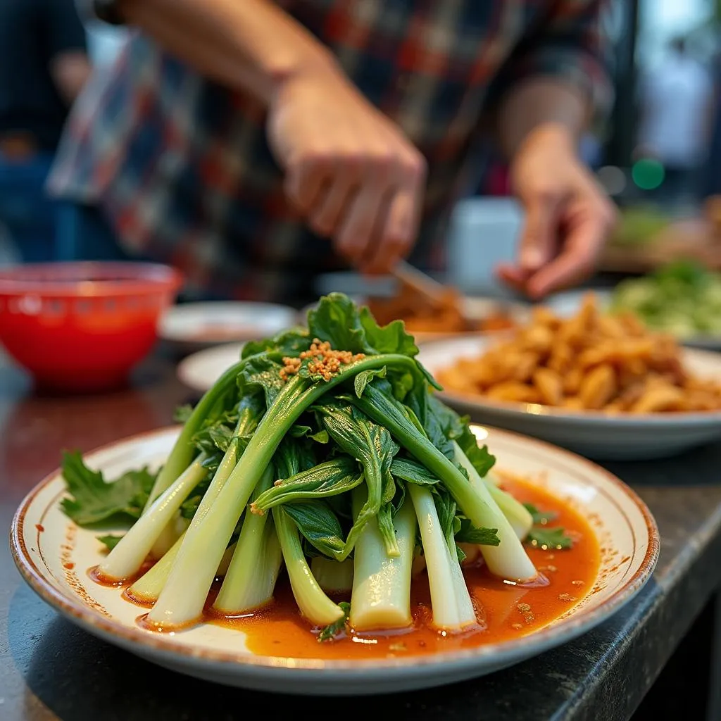 Hanoi street food morning glory