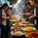 Hanoi street food stall