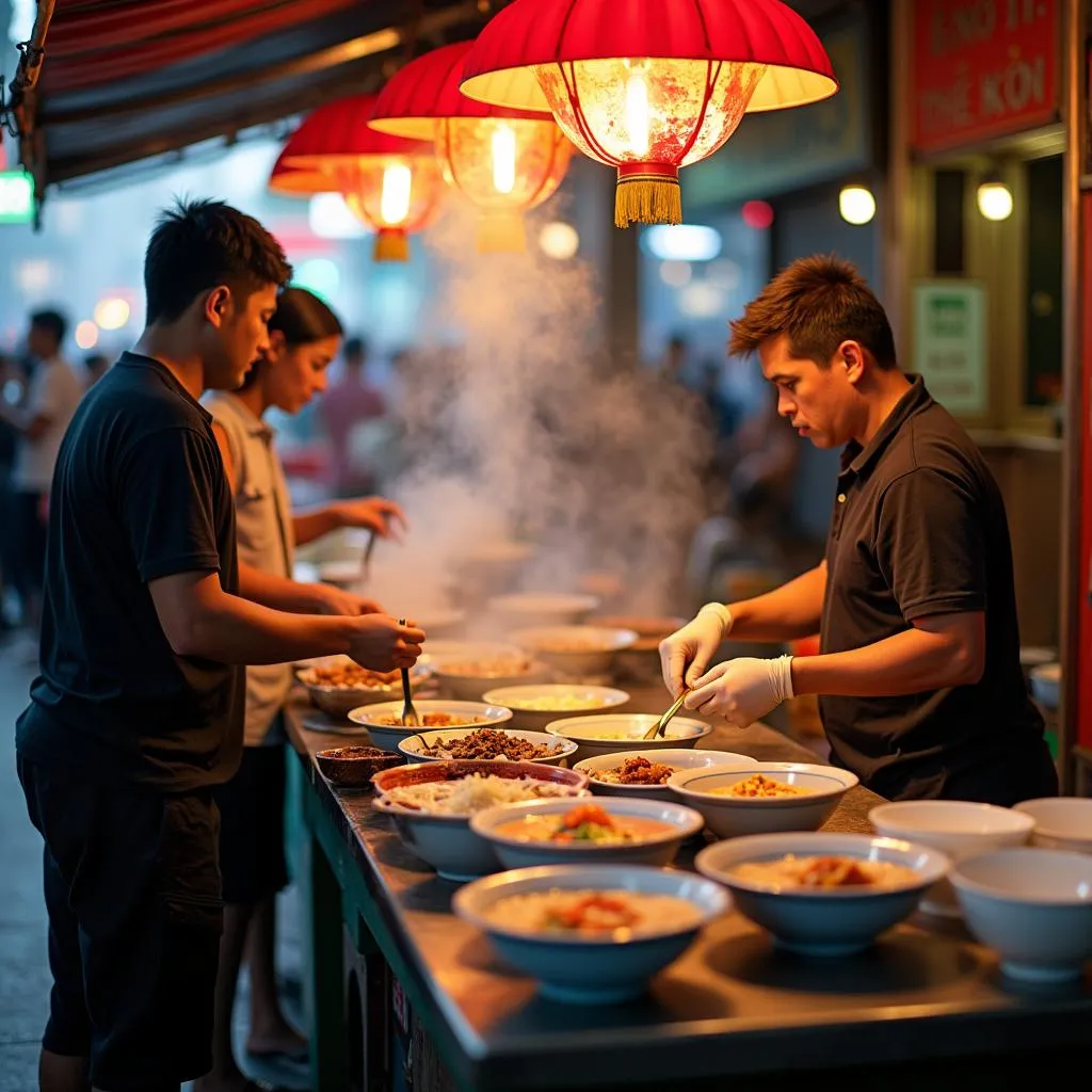 Enjoying Authentic Street Food in Hanoi