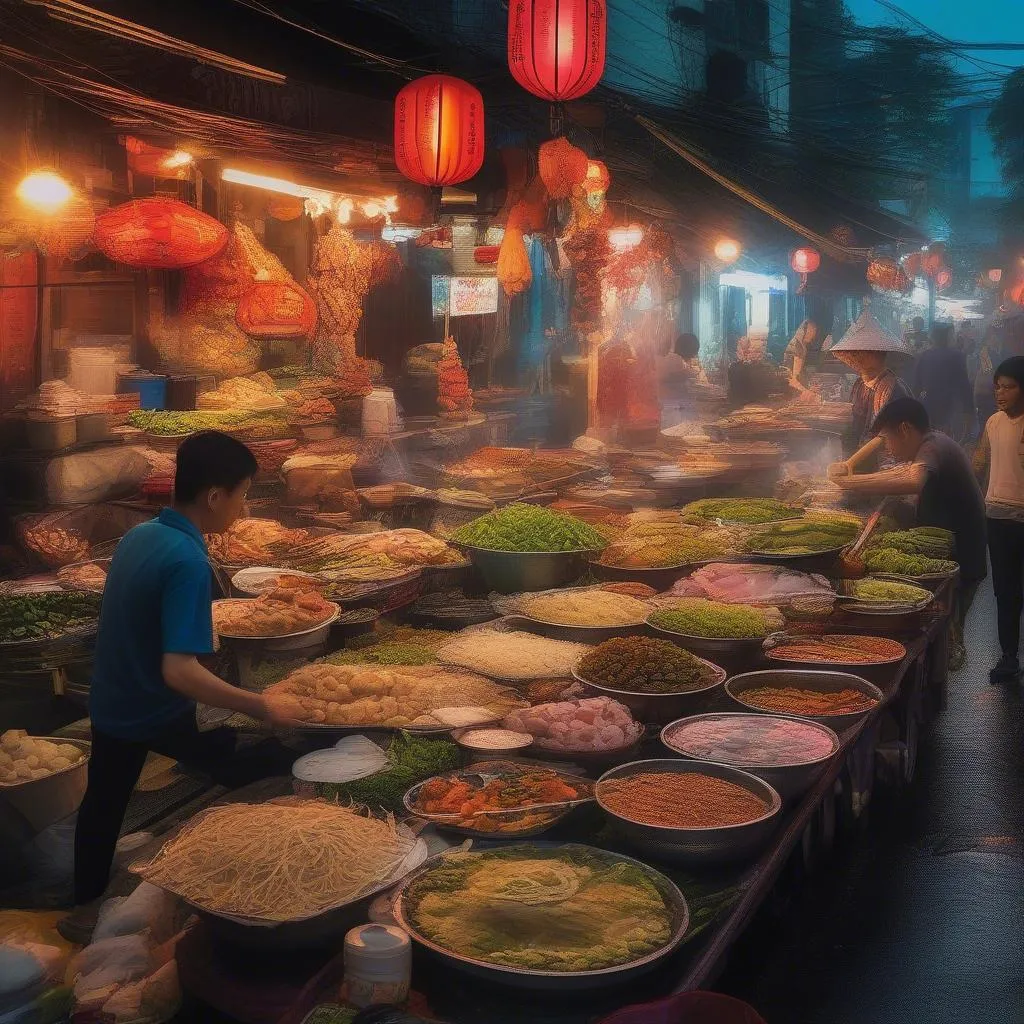 Hanoi street food vendors