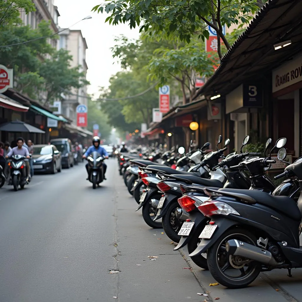 Hanoi street parking