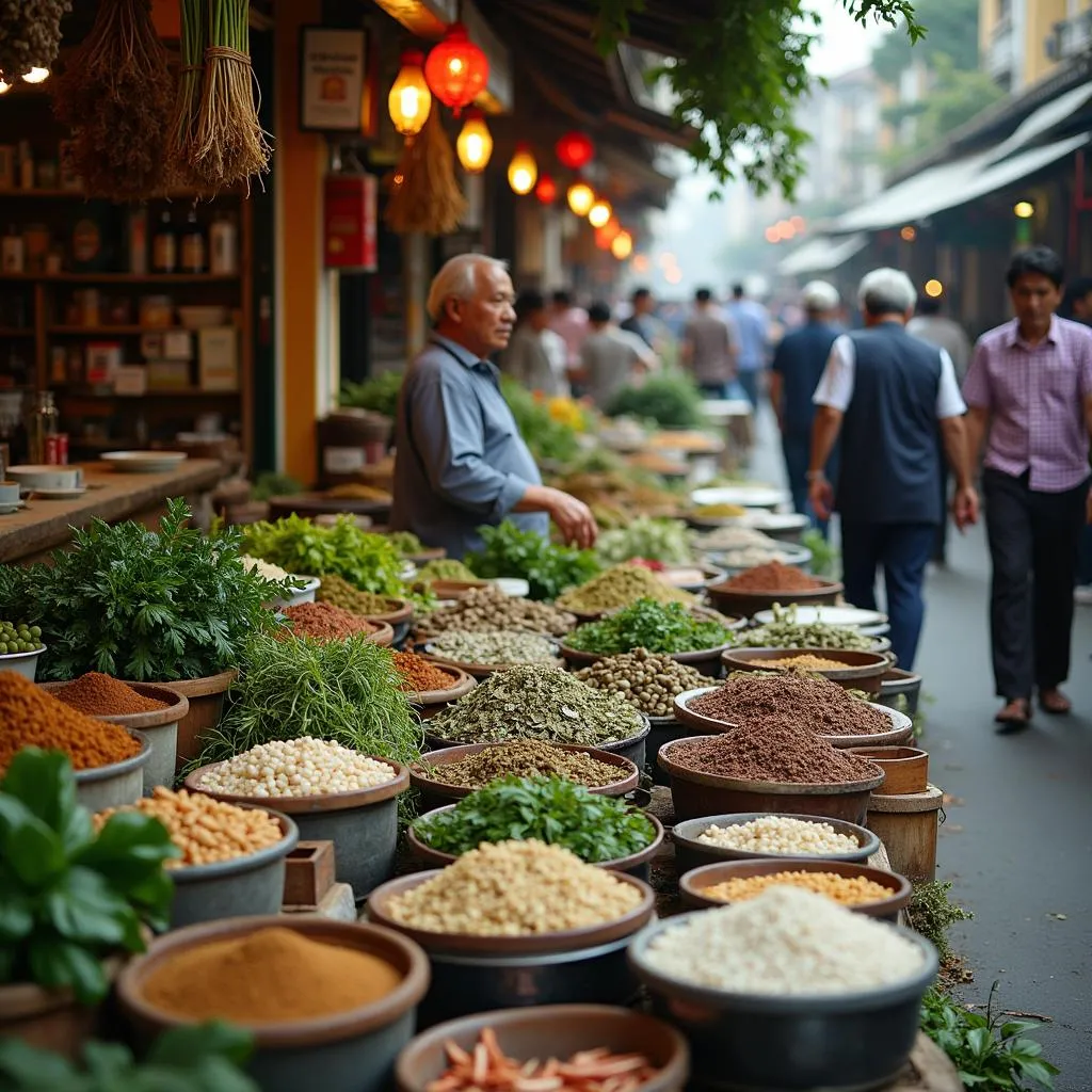 Hanoi traditional medicine market