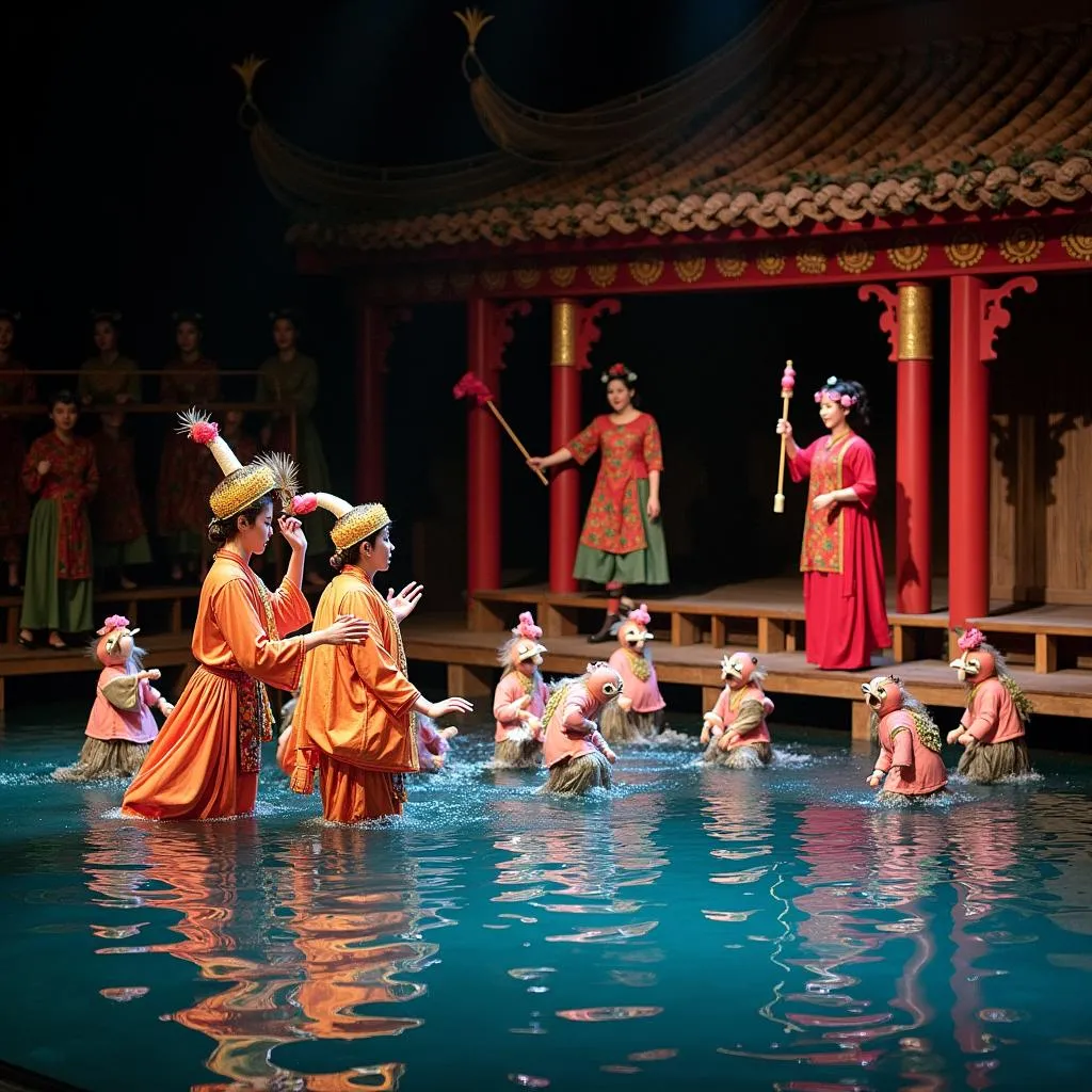 Enchanting performance of traditional Vietnamese water puppetry