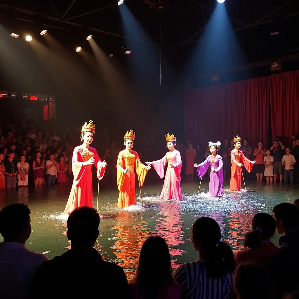 Traditional Vietnamese water puppet show in Hanoi