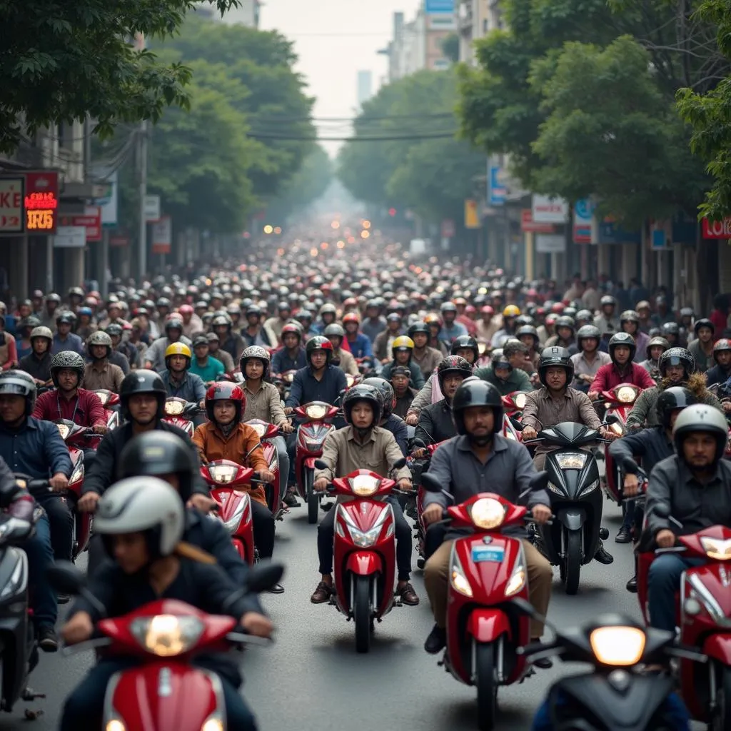 Navigating Hanoi's bustling streets