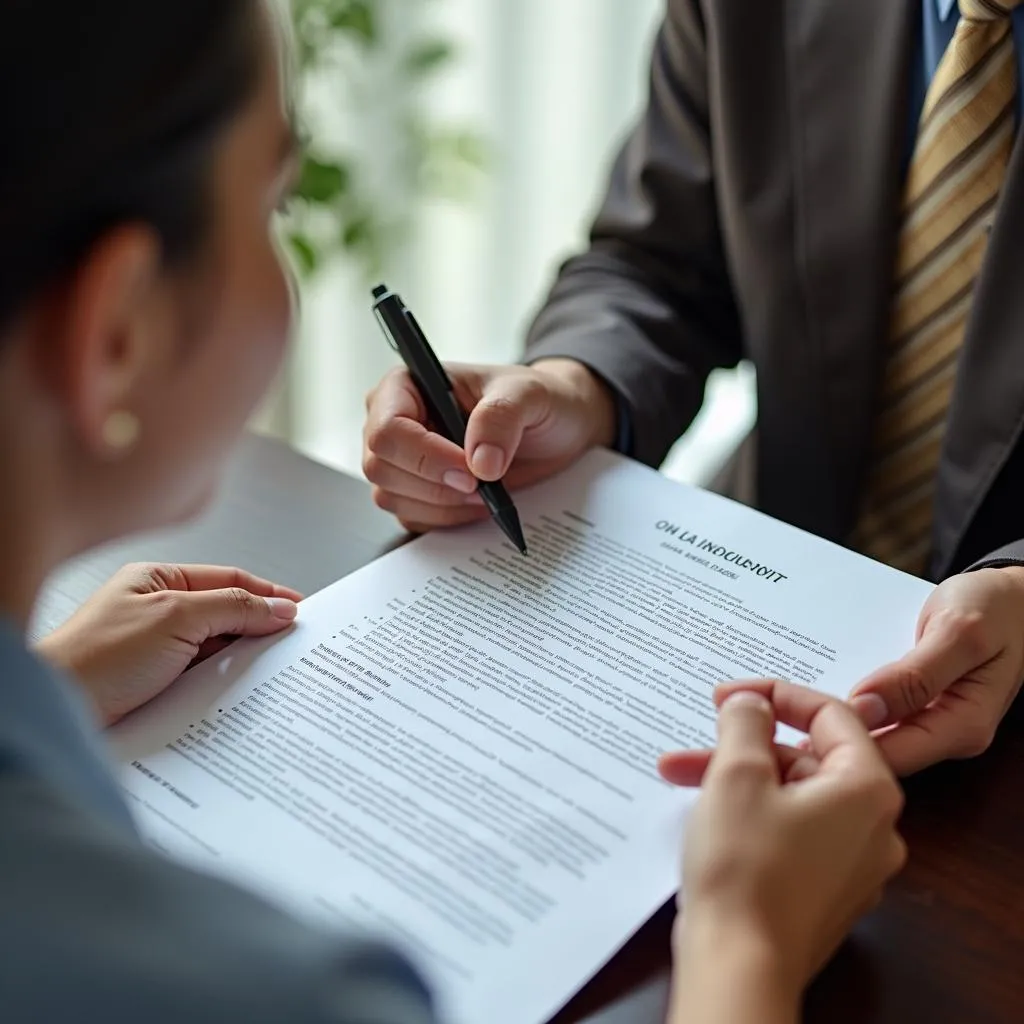 Signing a truck rental agreement