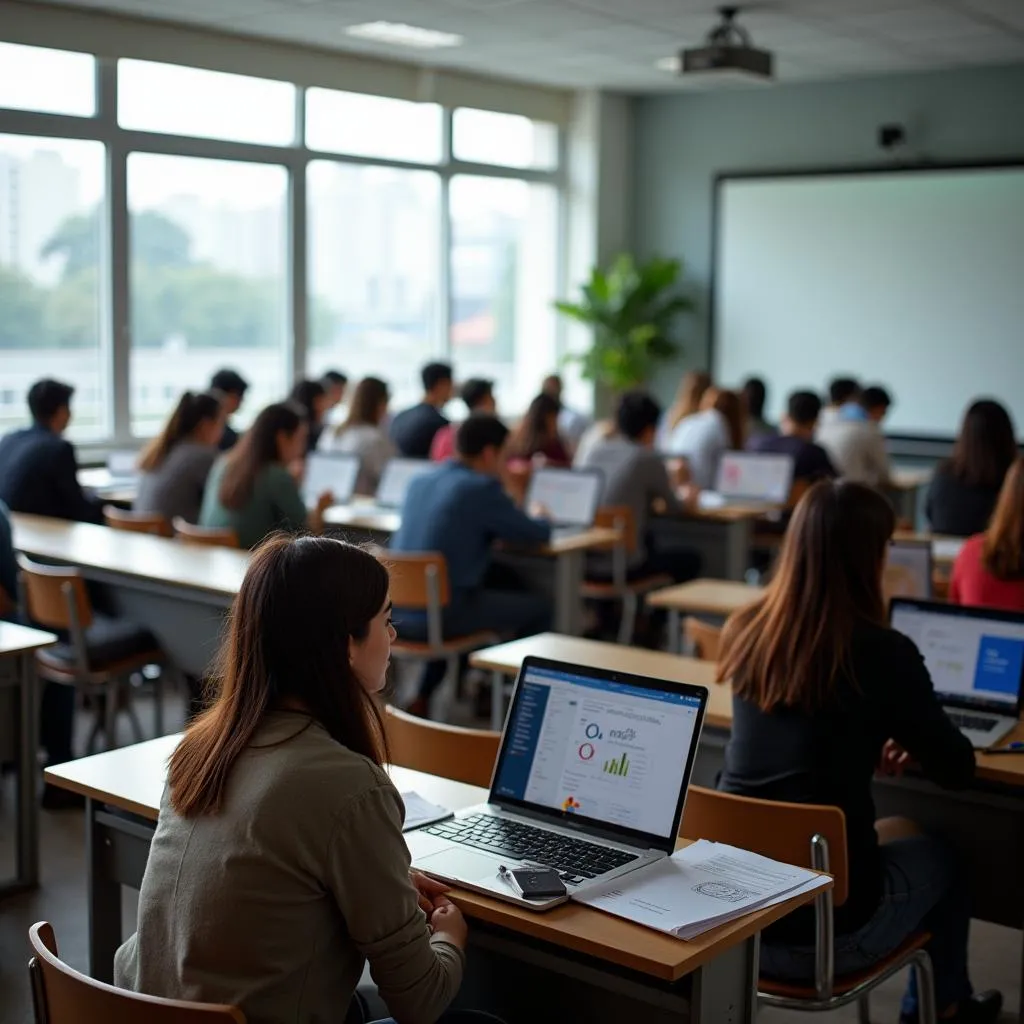 Students Studying Economics at a Hanoi University