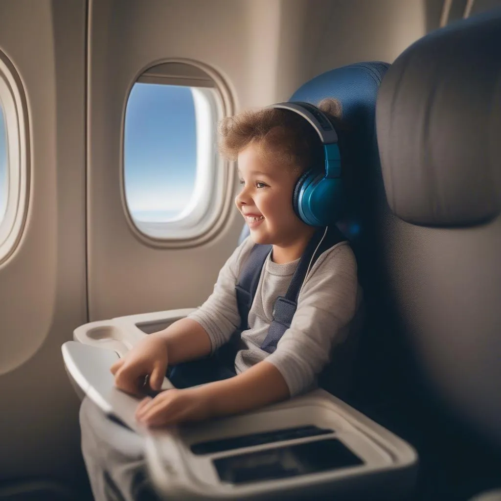 Child Enjoying Flight