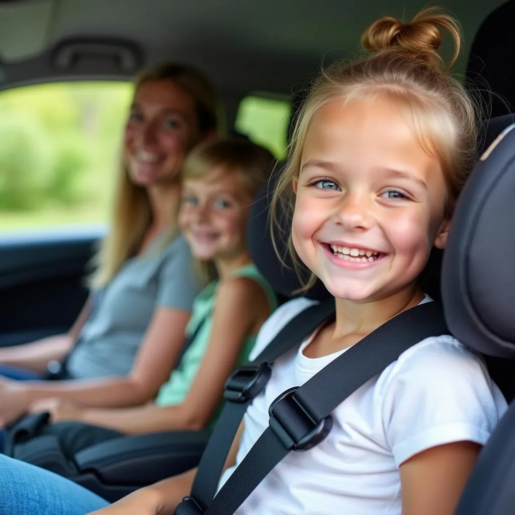 Family Enjoying a Road Trip