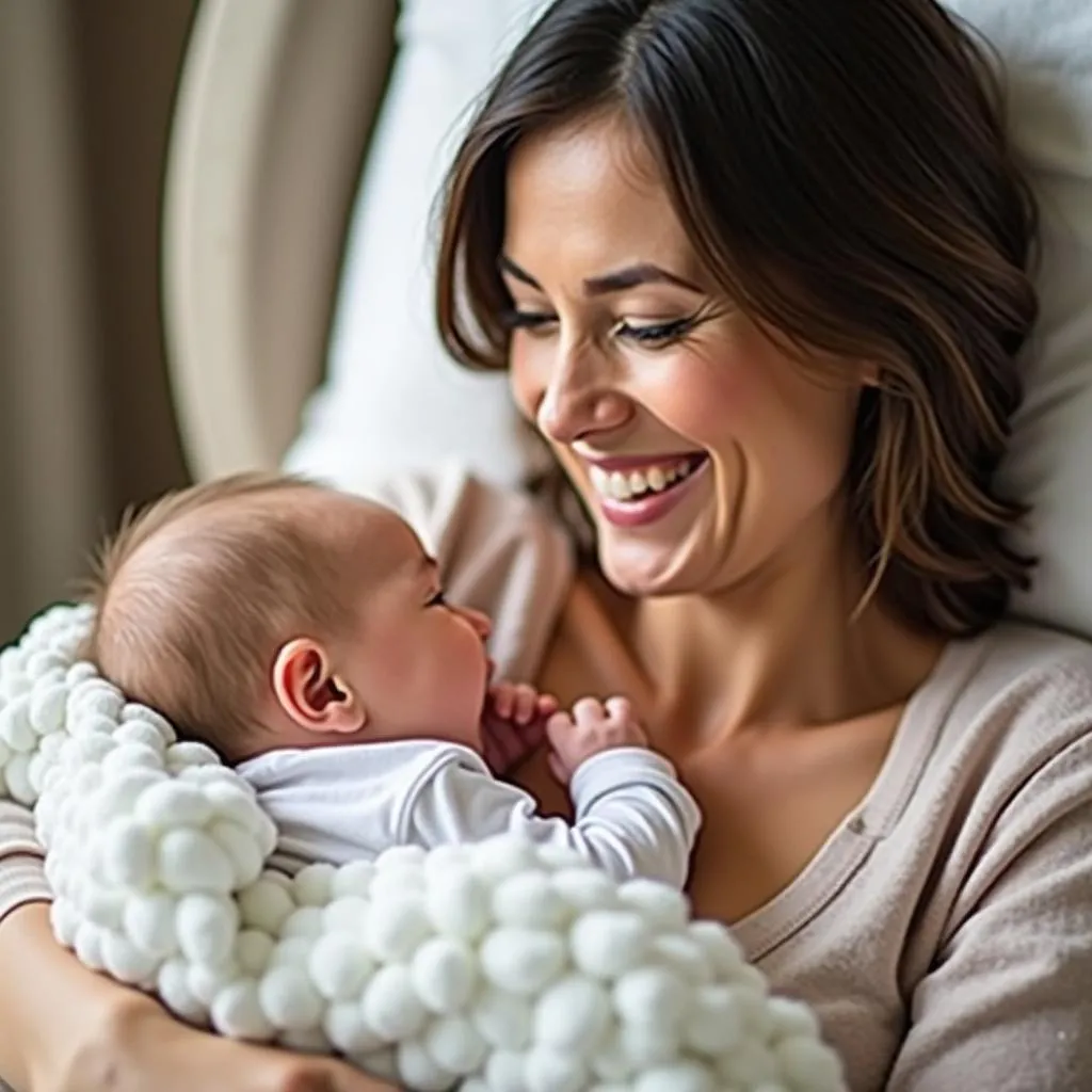 Happy Mother Breastfeeding Baby After Tongue-Tie Division