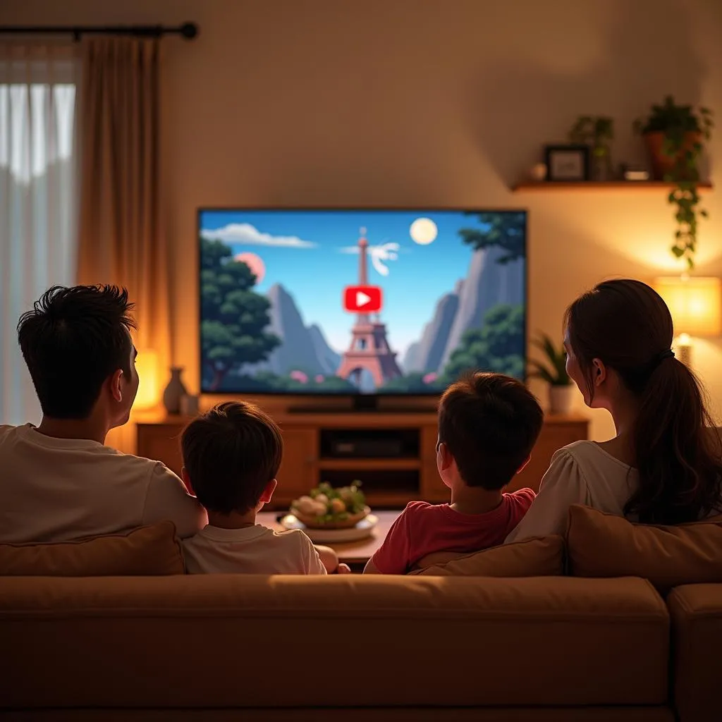 Vietnamese family enjoys YouTube on TCL TV