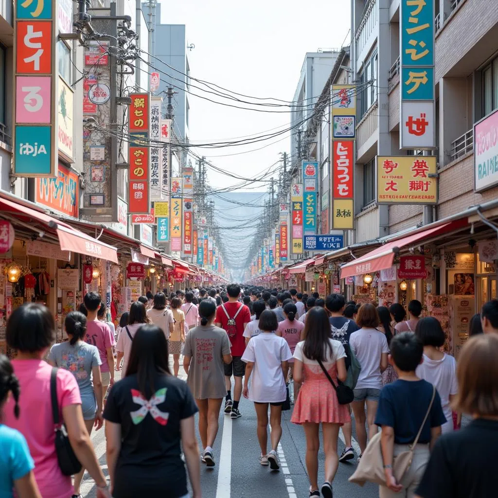 Colorful Takeshita Street in Harajuku