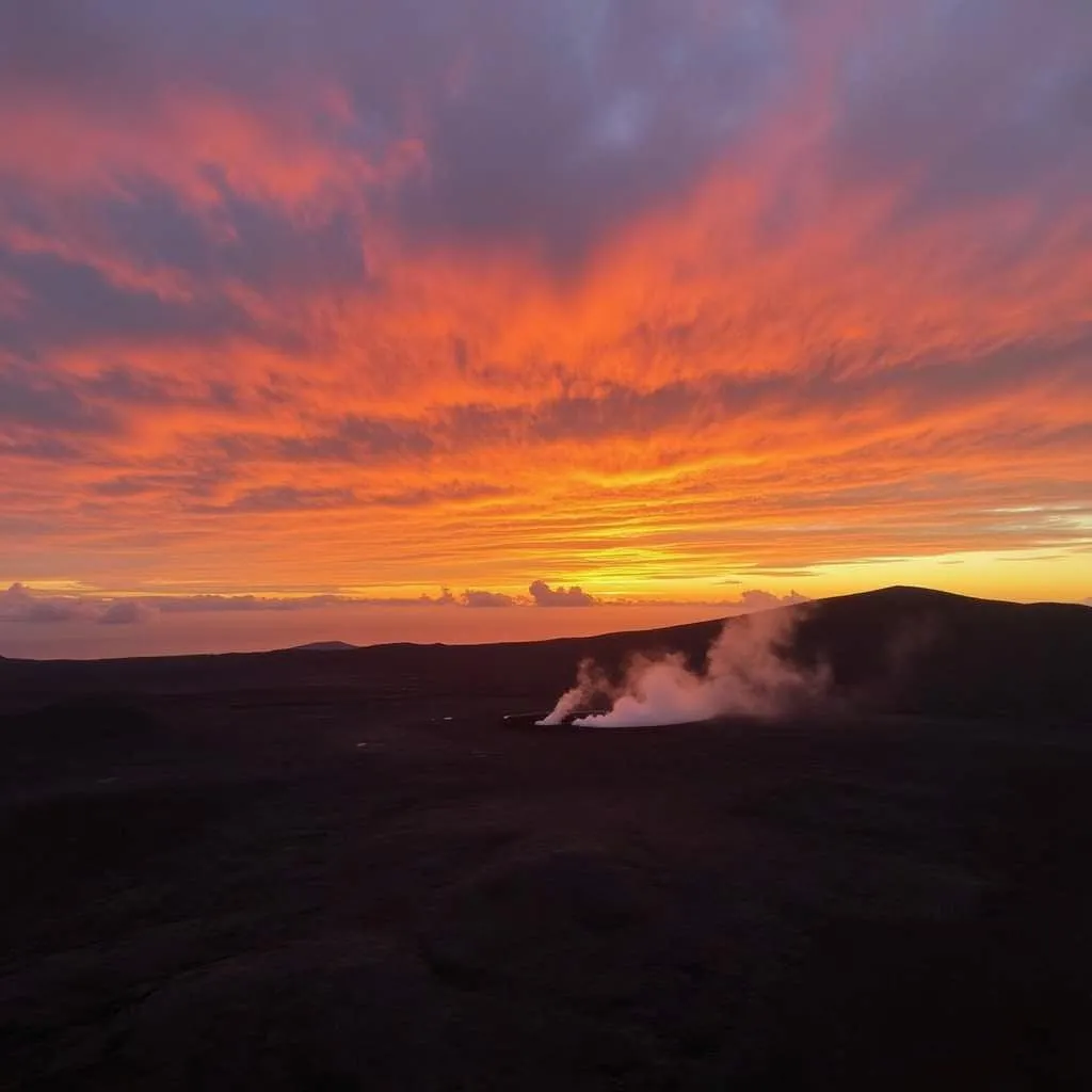 Hawaii Volcanoes National Park Sunset