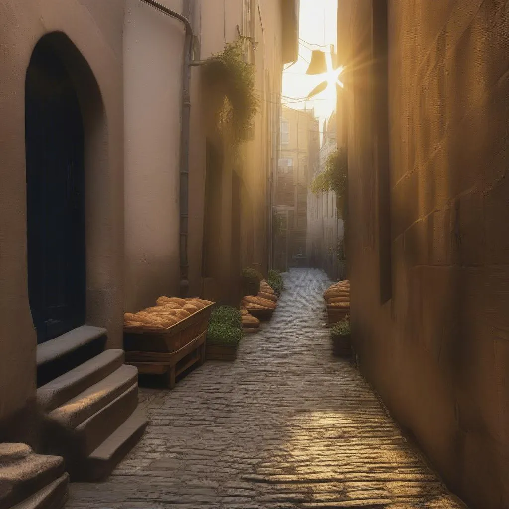 Cobblestone Alleyway