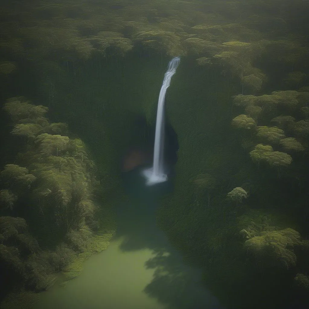 Hidden Waterfall in the Amazon