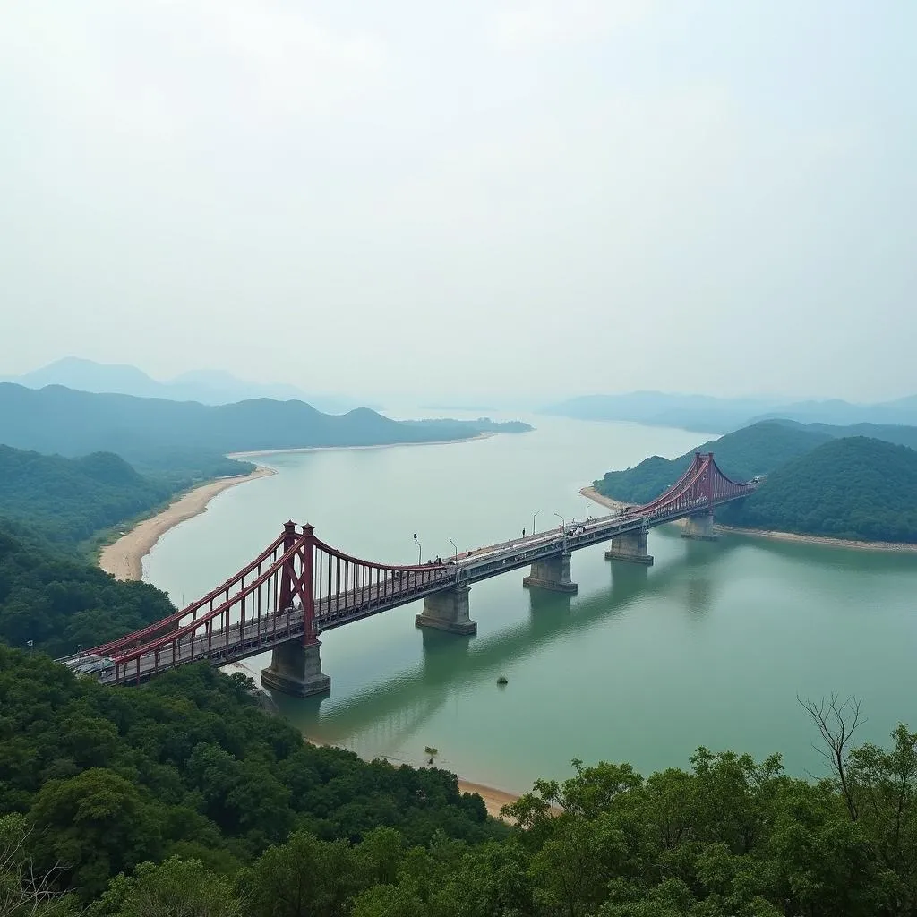 Hien Luong Bridge over Ben Hai River