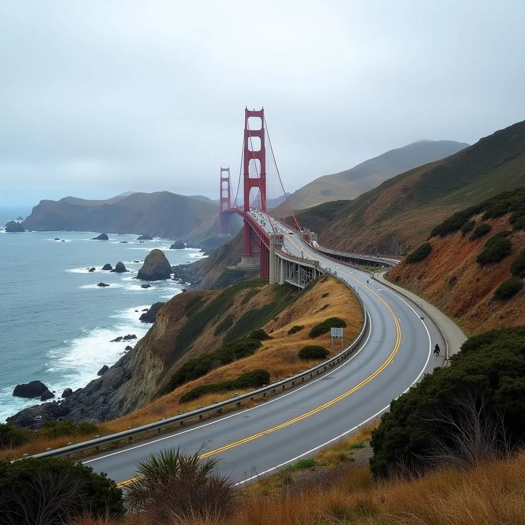 Highway 1 with Bixby Bridge