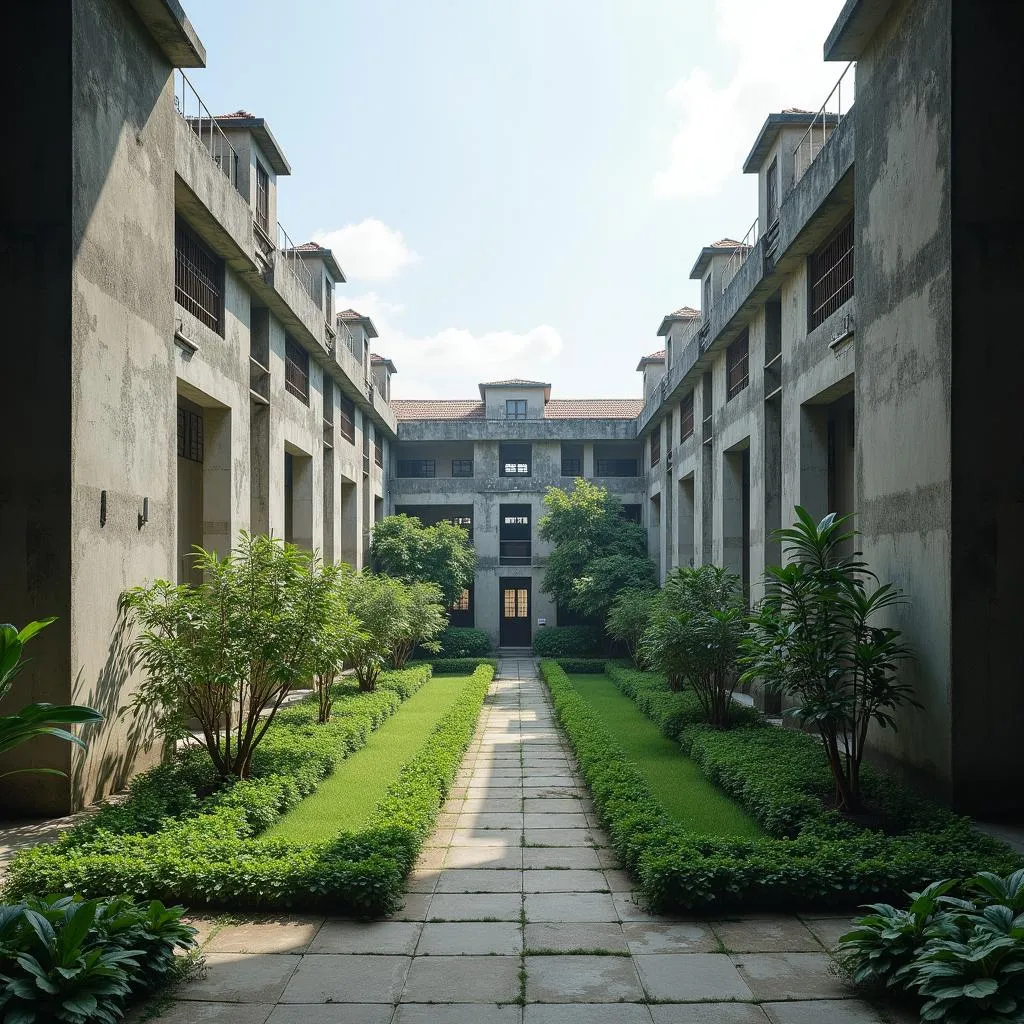 Hoa Lo Prison Courtyard