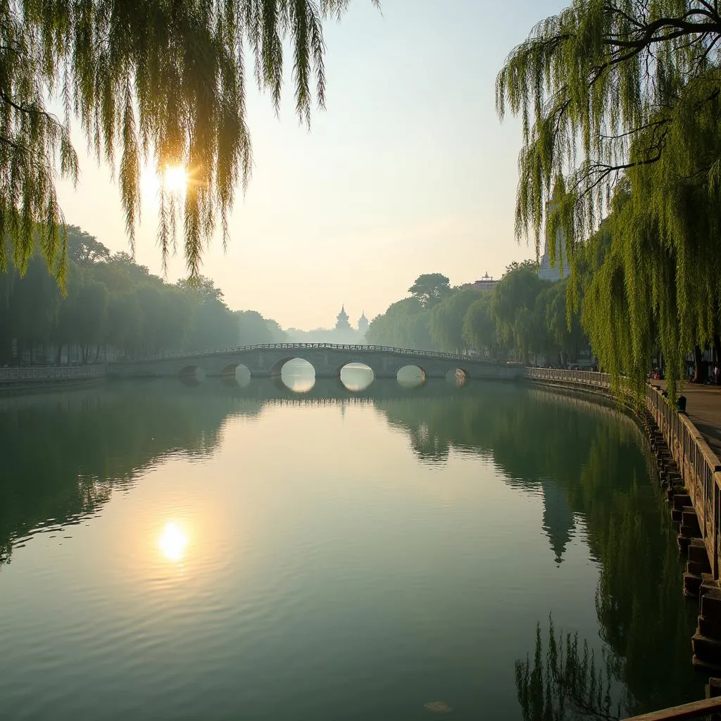 Hoan Kiem Lake in Hanoi